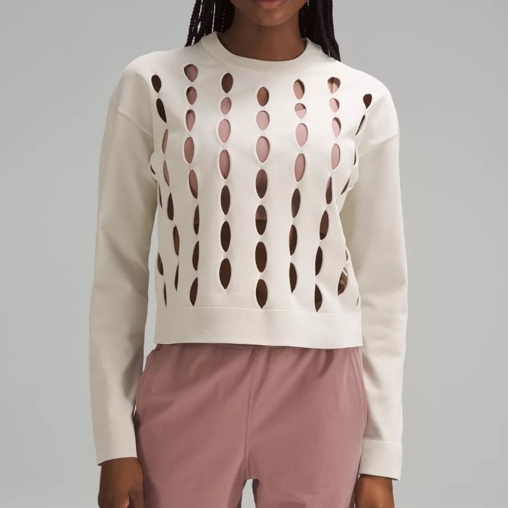 Lululemon Open-Hole Mesh Knit Pullover Size 12